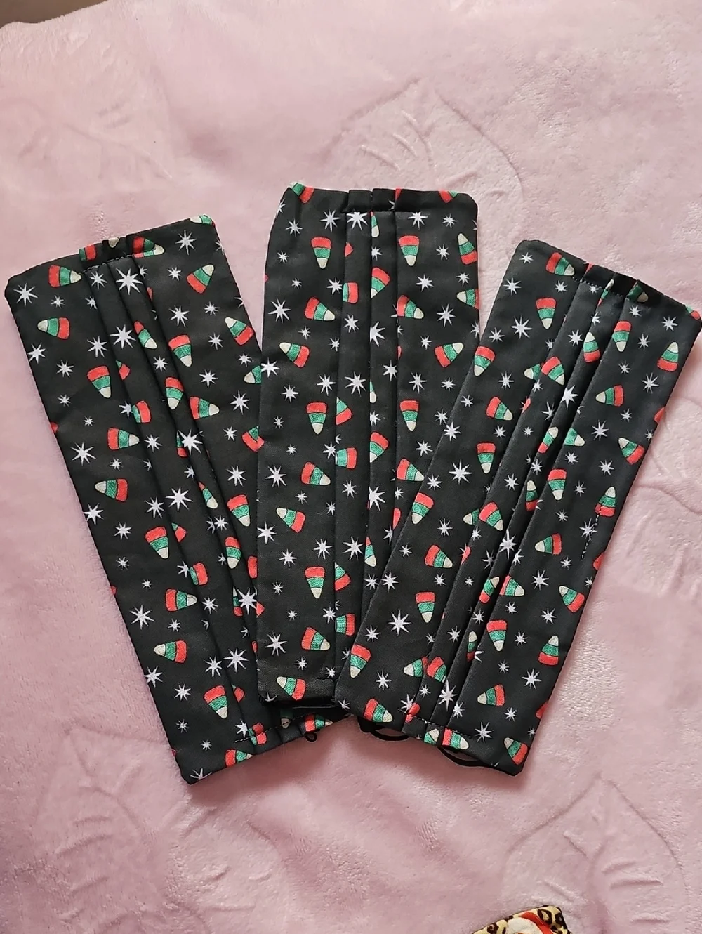 Black Holiday Face Masks - Set Of 3